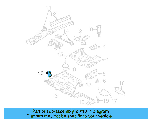 Hinge Support 8E0-802-226 - View 11
