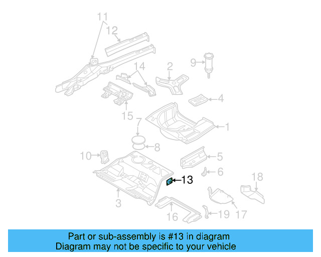 Hinge Support 8E0-802-225 - View 8