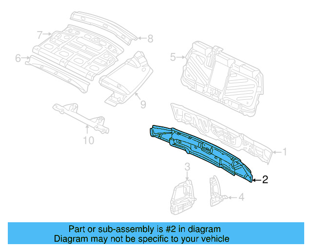 Rear Body Panel 3B5-813-301-A - View 12