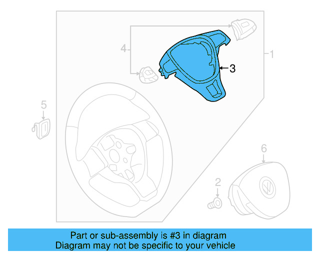 Steering Wheel Trim 6C0-419-685-B-N0R - View 8