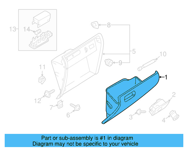 Glove Box Door 5M1-857-101-H-31X