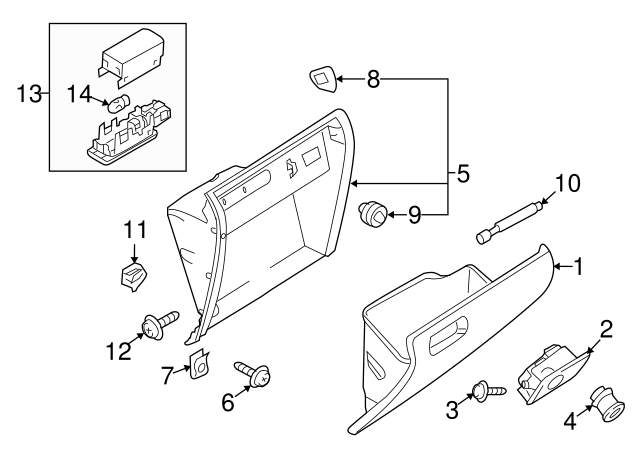Glove Box Pin 3D0-857-169-A