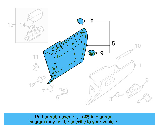 Glove Box Frame 5M1-857-114-E-95T - View 3