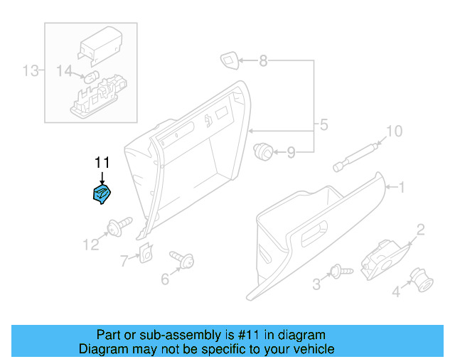 Glove Box Frame Bumper 3C0-857-145 - View 19