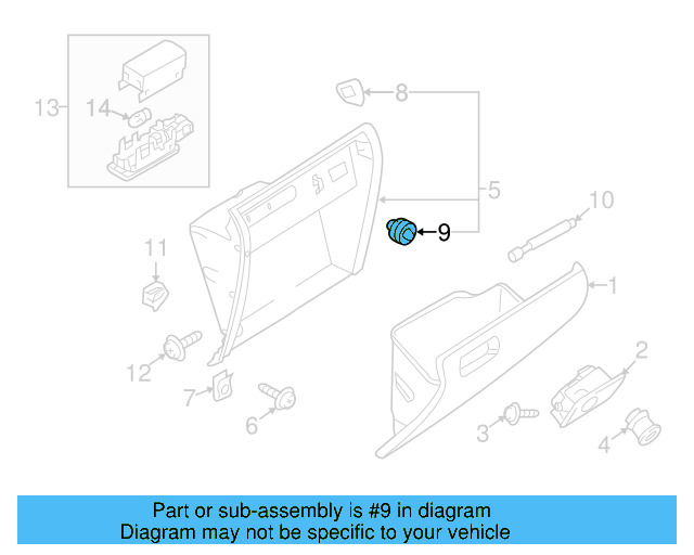 Glove Box Frame Bumper 3C0-857-145 - View 18