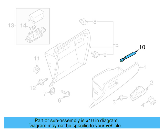 Glove Box Pin 3D0-857-169-A - View 12