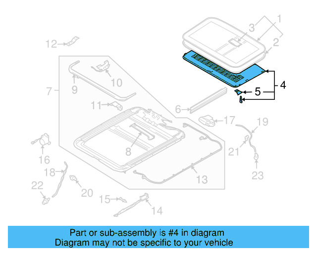 Sunshade 3D5-877-255-J-MXF - View 3
