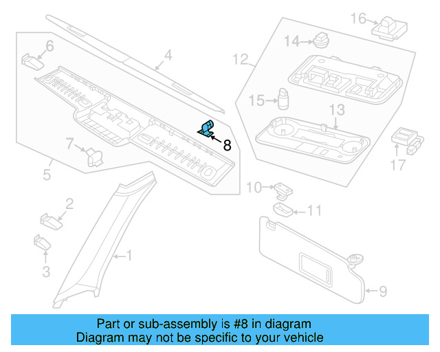 End Cap Clip 1Q0-853-582 - View 9