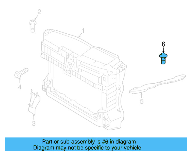 Radiator Support Panel Reinforcement Bolt N-910-338-02 - View 11