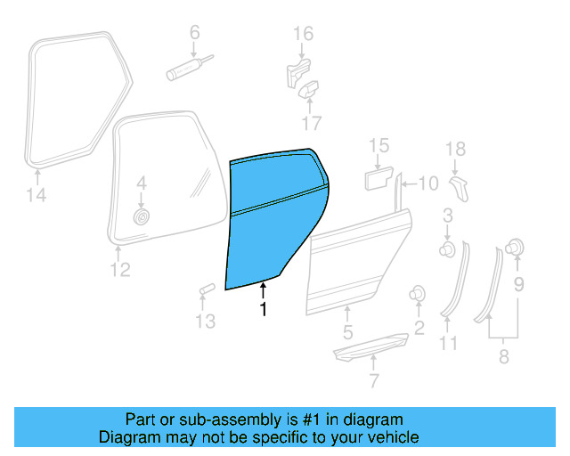 Door Frame Assembly 1K6-833-302-AA - View 4