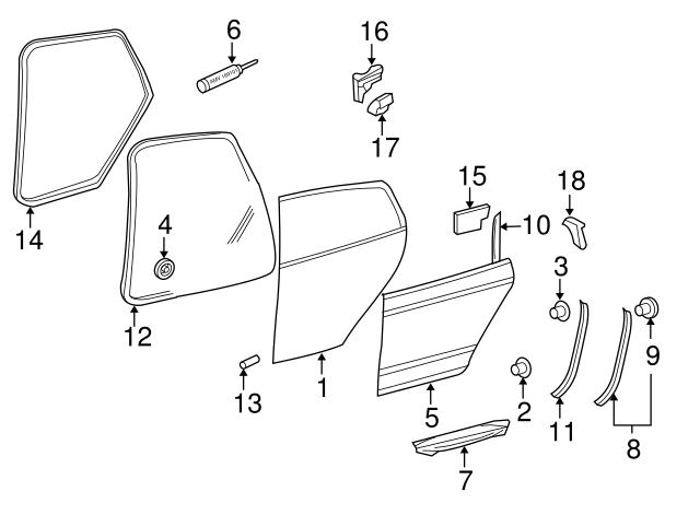 Door Shell Hole Cover 8Z0-837-111 - View 2