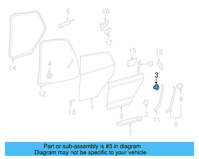 Door Shell Hole Cover 8Z0-837-111 - View 16