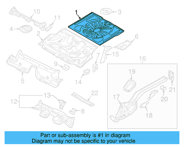 Floor Pan 5Q0-813-115-A - View 6