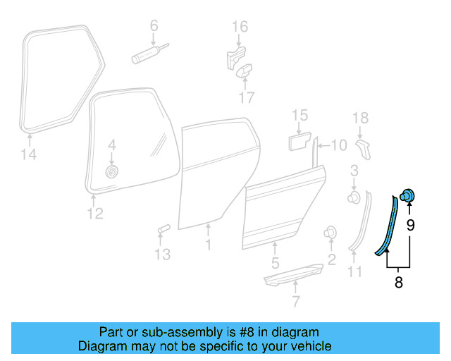 Rear Weather 1K6-839-373-D-5AP - View 8