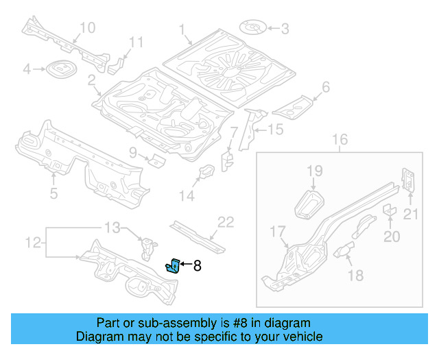 Front Retainer 5Q0-804-865-A - View 3