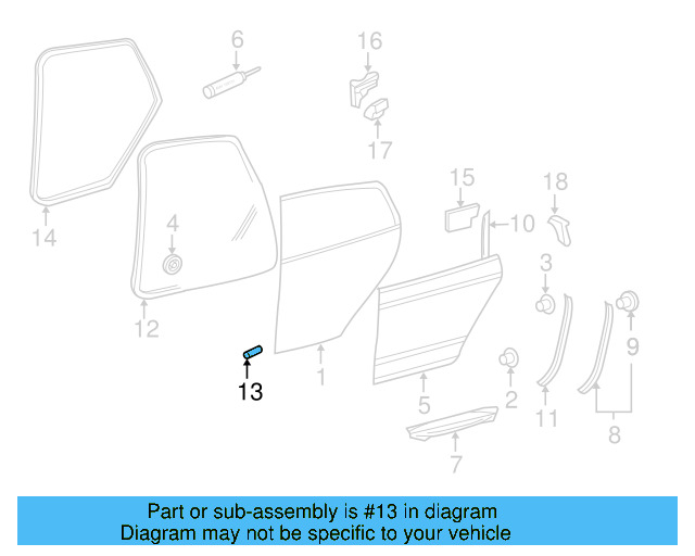 Door Weather 1K0-837-299 - View 7