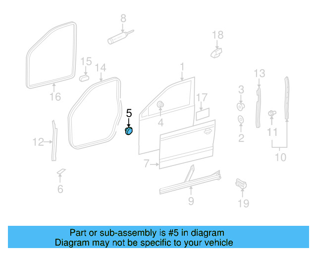 Door Frame Assembly Cover 1K0-831-821-A - View 7