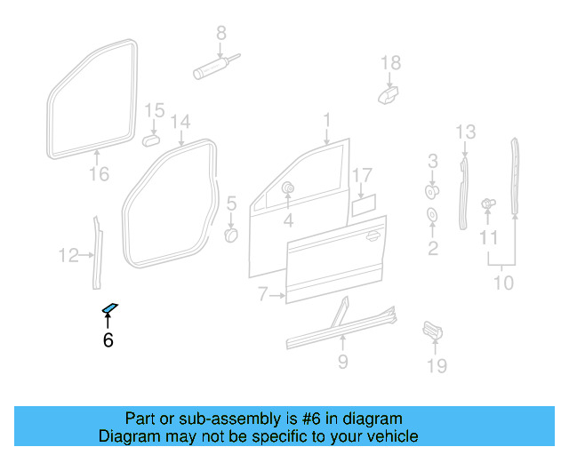 Door Shell Grommet 1K3-837-707-A