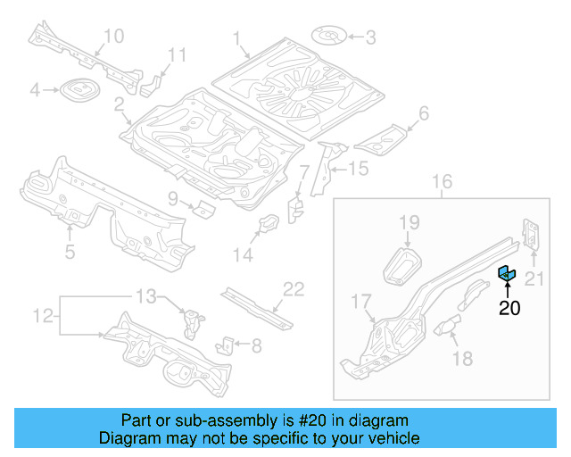 Muffler Bracket 5Q0-804-025 - View 10