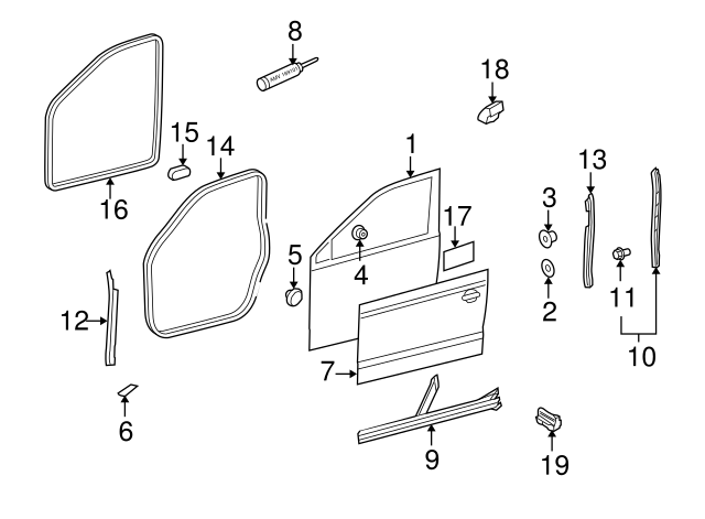 Door Shell Grommet 1K3-837-707-A - View 3