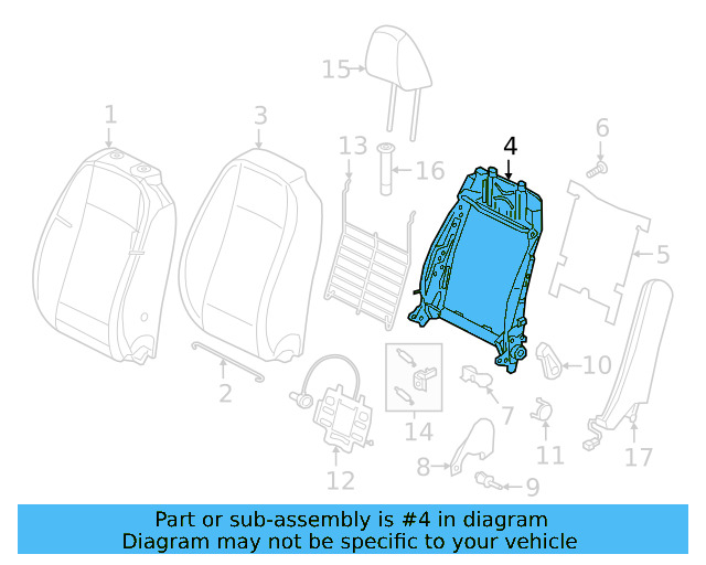 Seat Back Frame 5QM-881-046-L - View 12
