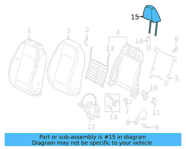 Headrest 17A-881-901-B-HFP - View 6
