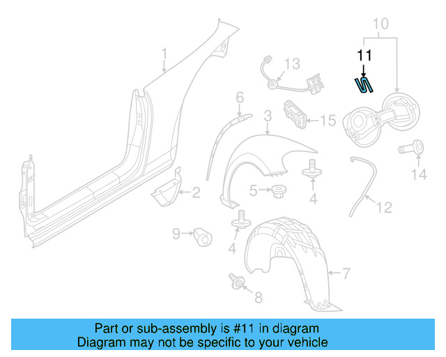 Fuel Door Spring 1J0-809-931 - View 34