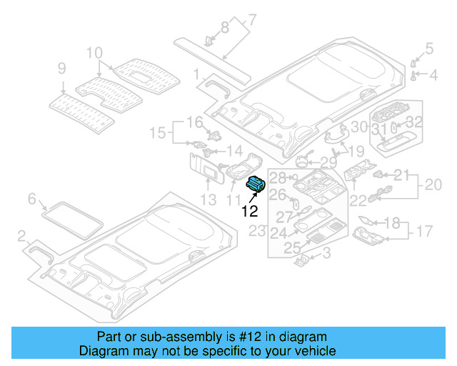 Console Compartment 1K0-868-837-E-7G8 - View 14