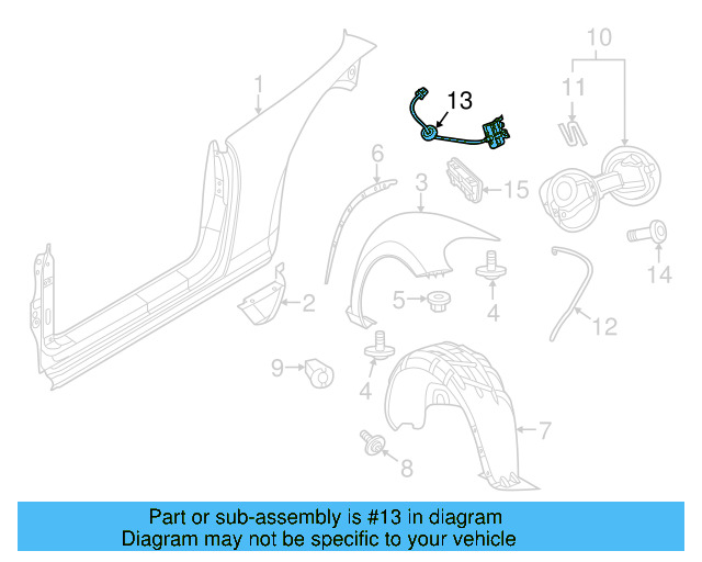 Fuel Door Spring 1J0-809-931 - View 44