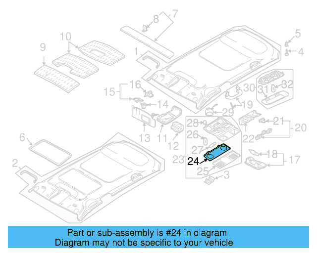 Map Light Lens 1K0-947-125-H - View 26