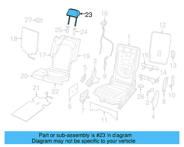 Headrest 3CN-881-901-H-VJP
