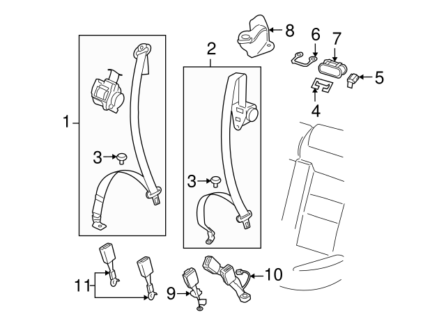 Buckle End 3D0857740GMCZ - View 2
