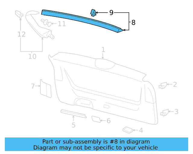 Lower Center Pillar Trim Clip 4A0-867-276-B - View 101