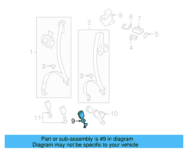 Buckle End 3D0857740GMCZ - View 3