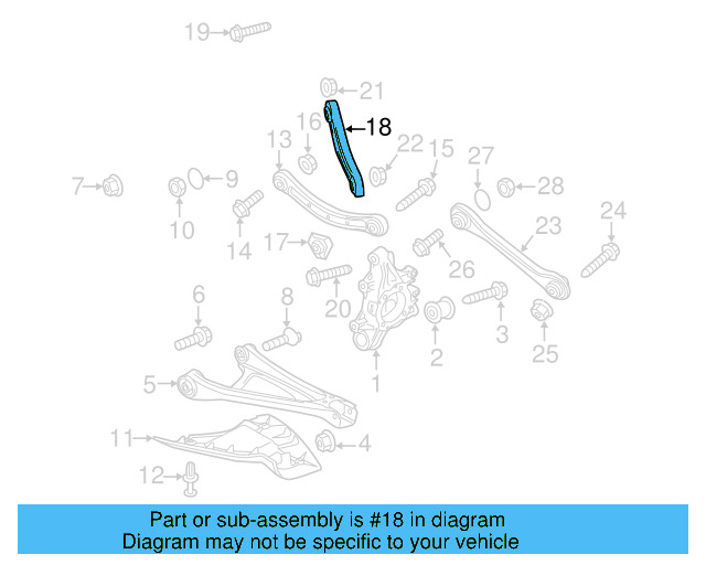 Rear Upper Control Arm 7L0-505-398 - View 4
