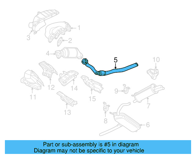 Intermediate Pipe 8D0-253-301-CJ - View 3