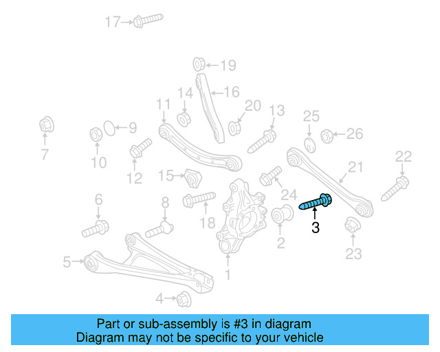 Knuckle Lower Bolt WHT-004-887 - View 6