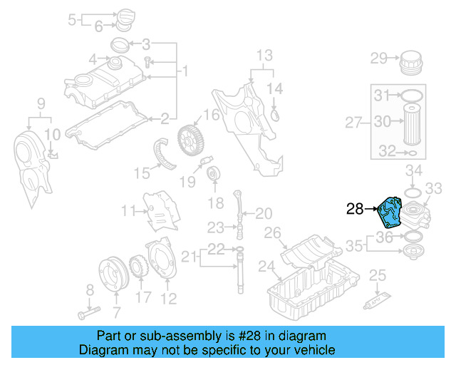Engine Oil Filter Adapter Gasket 038-115-441-A - View 14