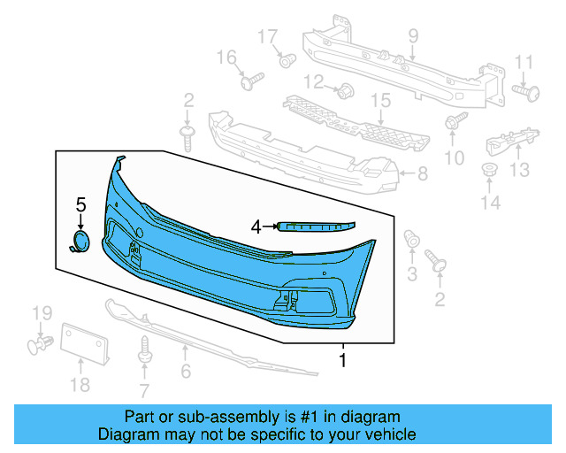 Bumper Cover (Unpainted) 561807217hgru - View 3