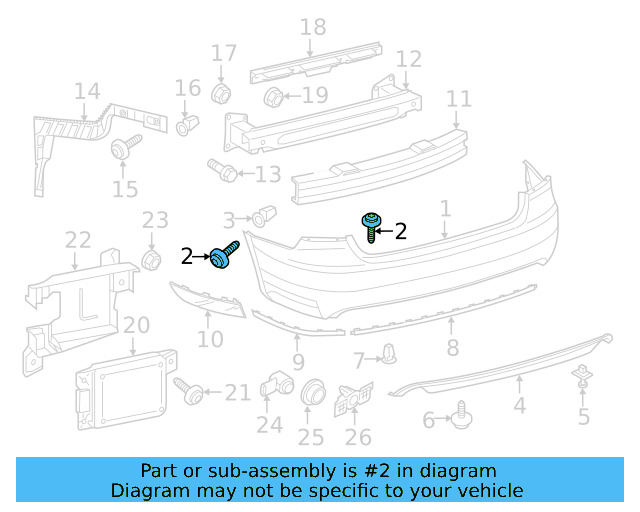 Bumper Cover Mount Bolt WHT-003-954 - View 18
