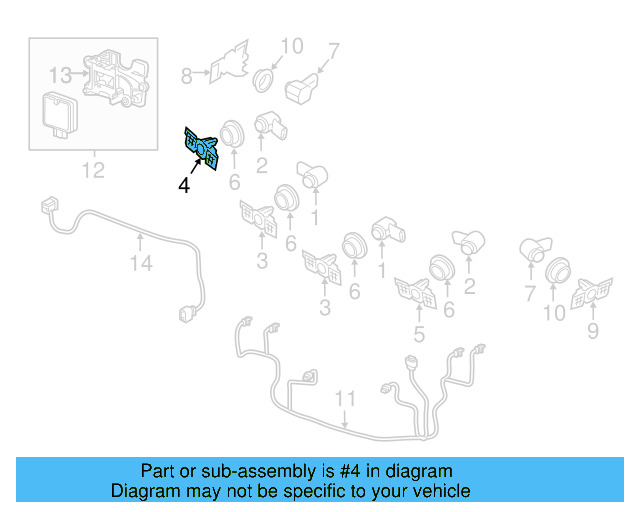 Park Sensor Bracket 561-919-494-B - View 5