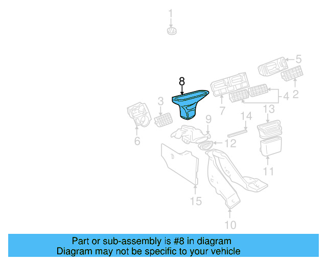 Windshield Defroster Nozzle 1J1-819-063-A - View 9