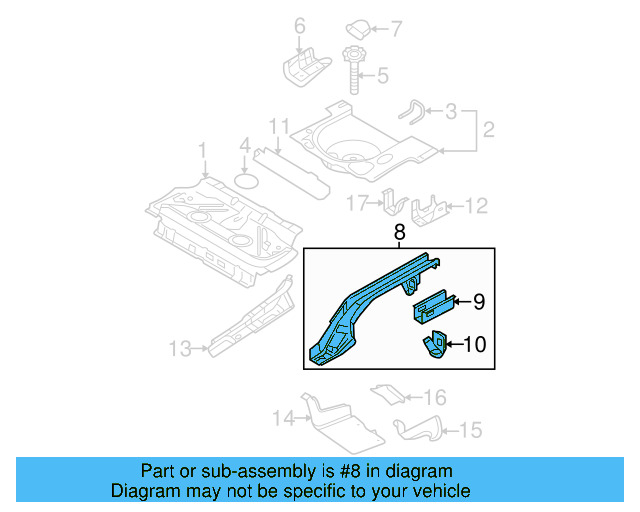 Rail Assembly 1C0-803-502-F - View 10