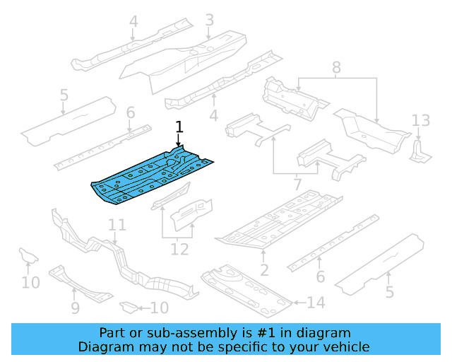 Floor Pan 5C6-803-206 - View 3