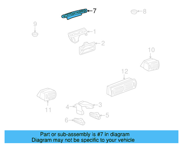 Vent Grille 3B0-819-703-C-4ET - View 10
