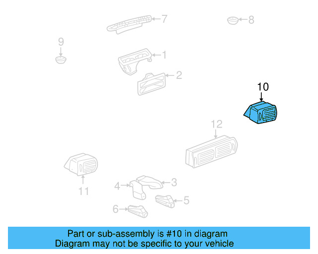 Vent Grille 3B0-819-704-C-2AQ - View 3