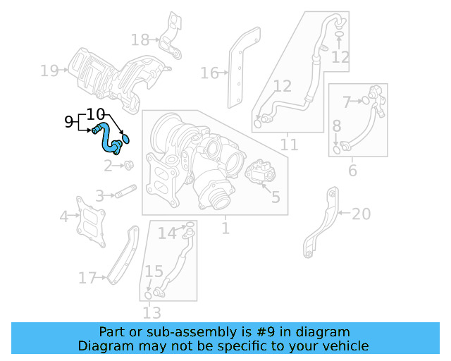 Water Inlet Pipe 06K-121-497-AS