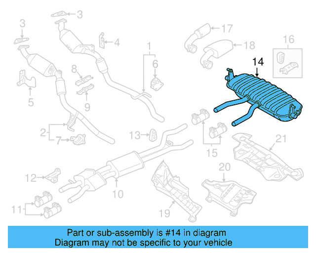 Rear Muffler 7P6-253-609-AB