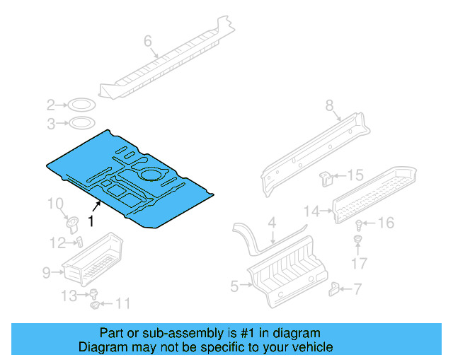 Front Floor Pan 7D0-802-205-B - View 3
