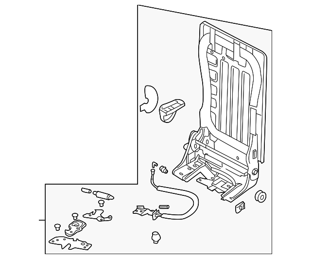 Seat Back Frame 5N0-885-142-L - View 2